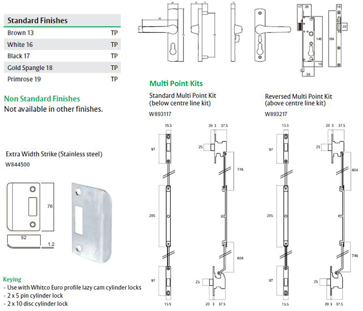 Whitco - Tasman MK2 Security Door Lock