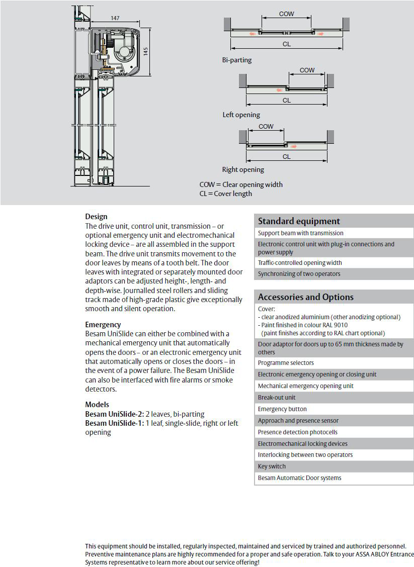 Besam Sliding Door Operators